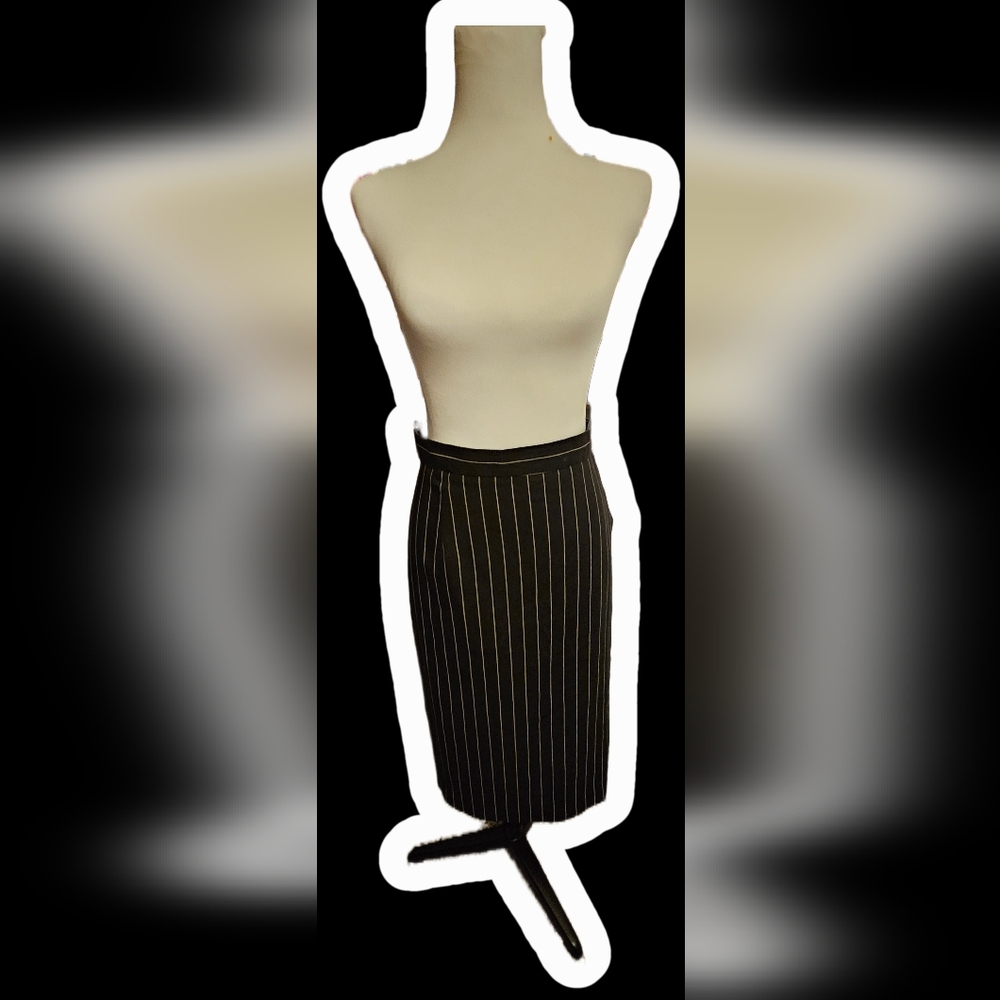 Black Pinstripe Women's Skirt